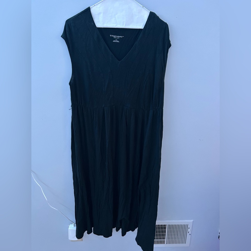 Liz Lange Black Midi Dress